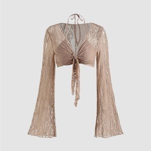 Cider Nude Lace Crop Top / New with Tags!